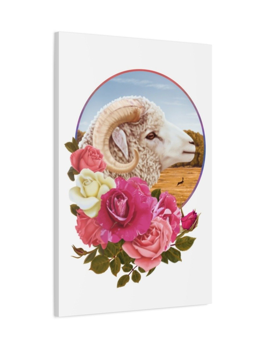 Ram and Roses - Soft Realism Art Print product image (1)