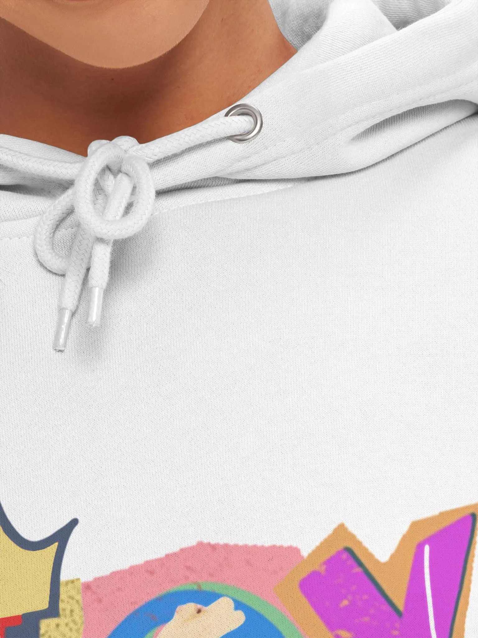 JOY Full Color White Hoodie product image (7)
