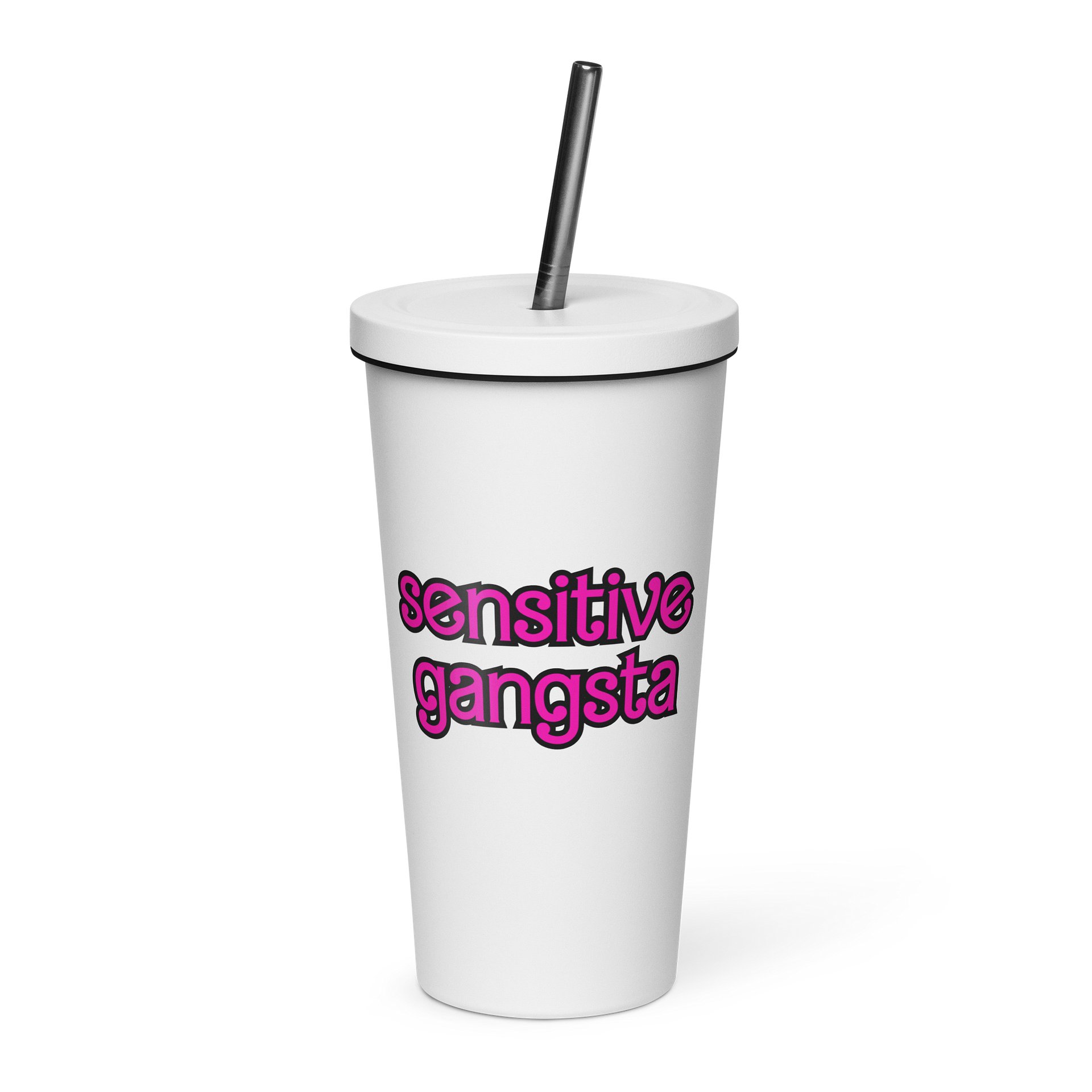 Sensitive Gangsta White Tumbler product image (1)