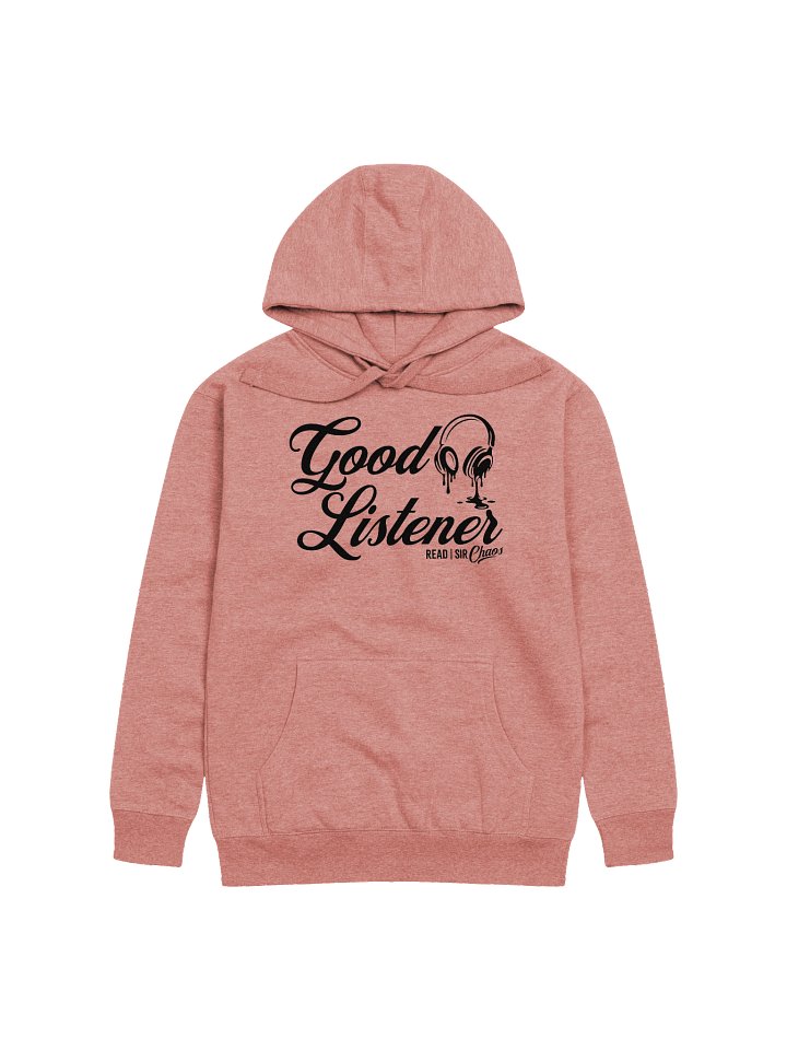 Good Listener Hoodie Black Text product image (1)