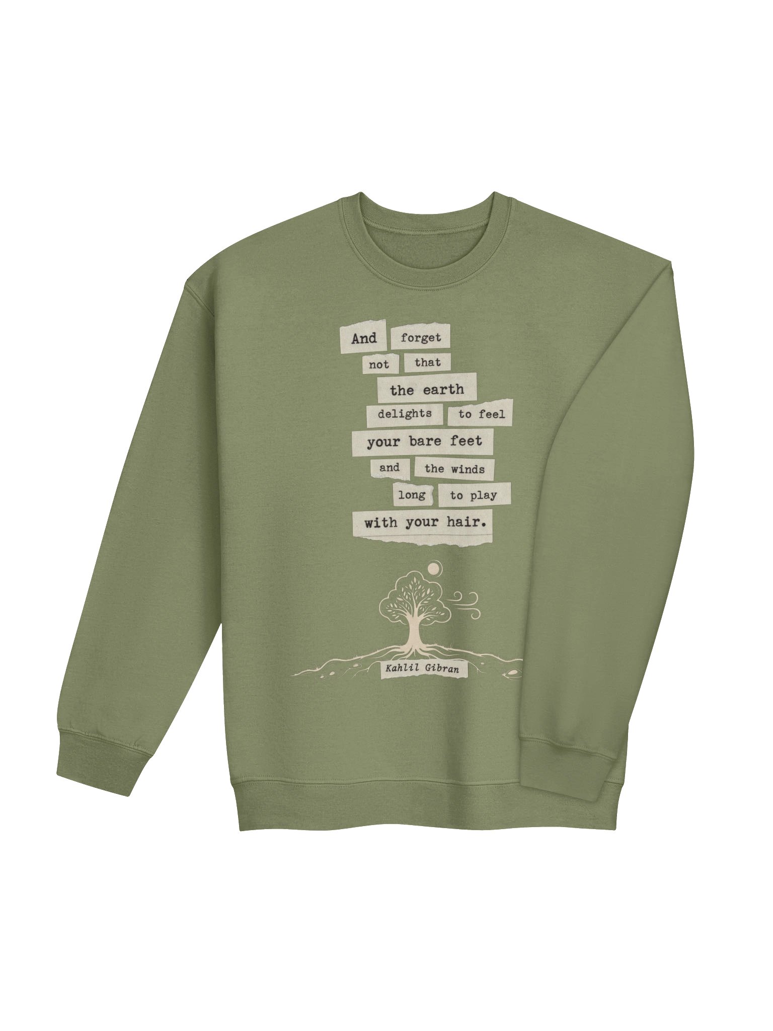 Kahlil Gibran Earth & Wind Quote Sweatshirt, Nature Lover Graphic product image (5)