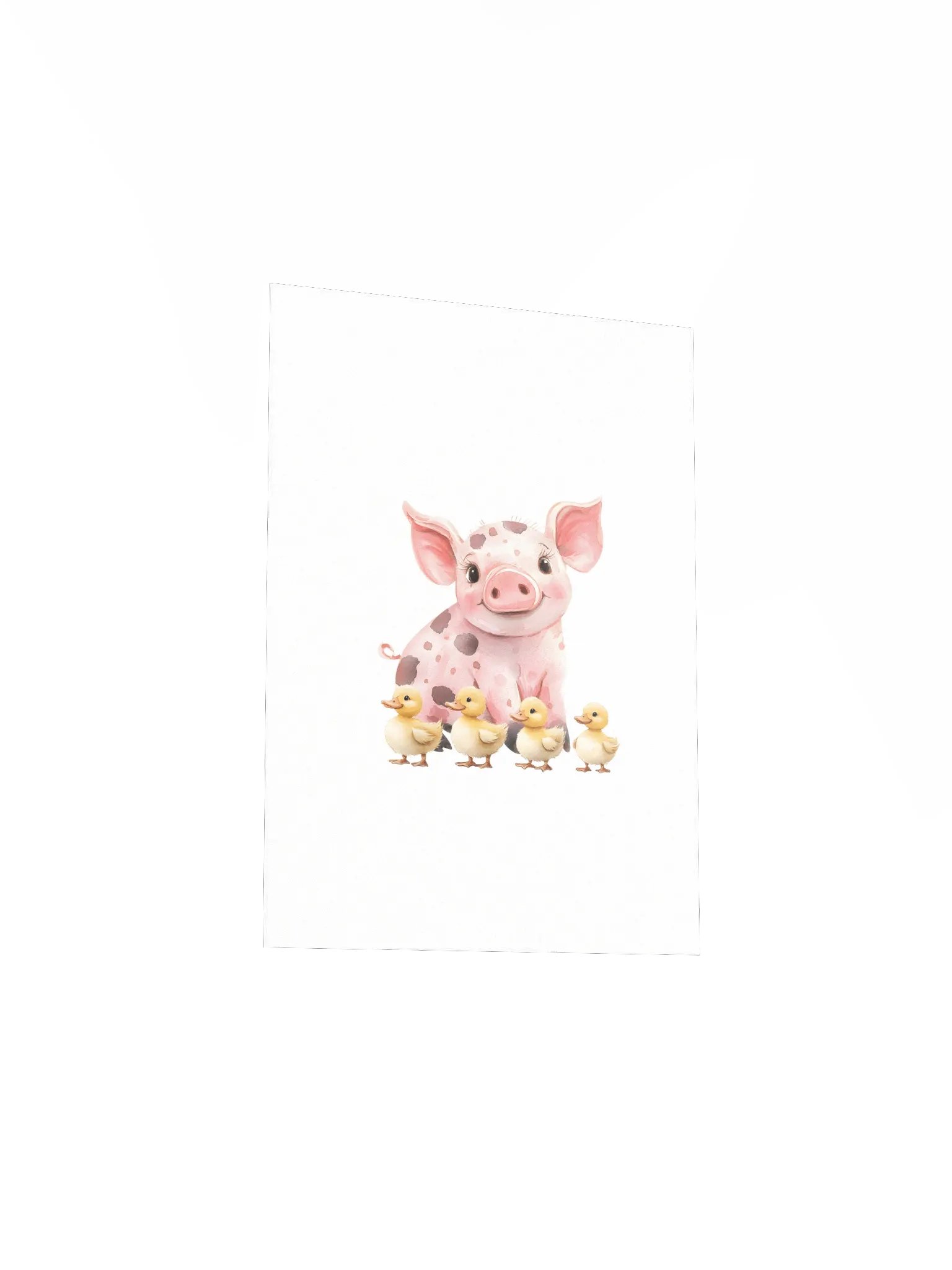 Little chicks and Pig Barnyard Nursery Decor Print product image (4)