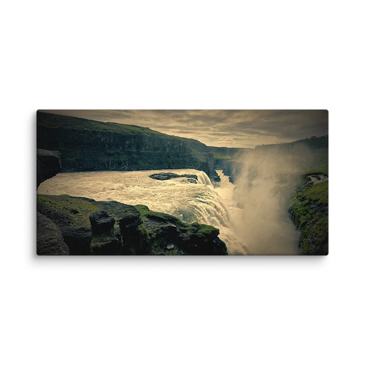 NORTHERN ILLUSIONS - Gullfoss (Water and Stone) Canvas Print product image (2)