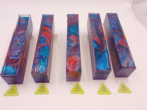 The color in these blanks where picked by my steam watchers.  Will make a pen out of one of them next Wed and give it away to...