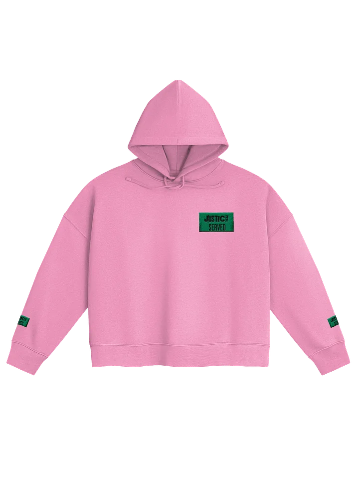 YOU KNOW LINDA CREATED THIS BUBBLE GUM PINK JUSTICE SERVED Women's Organic Hoodie product image (1)