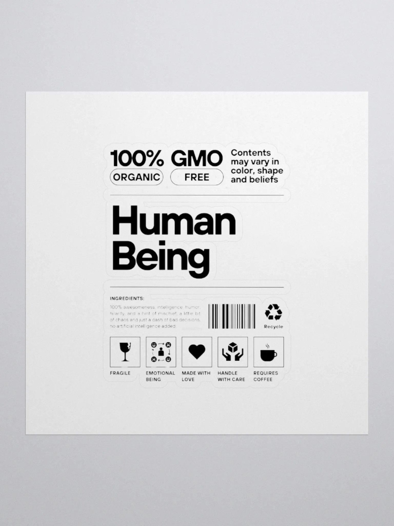 Human Being: Sticker product image (1)