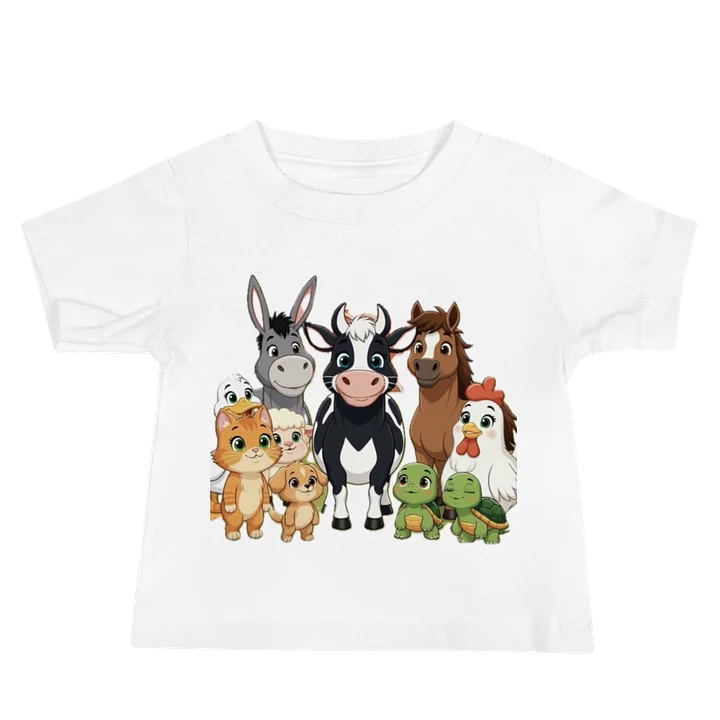 Farm Animals Chicken Cow Kitten Puppy Horse & Donket Toddler T-shirt product image (2)