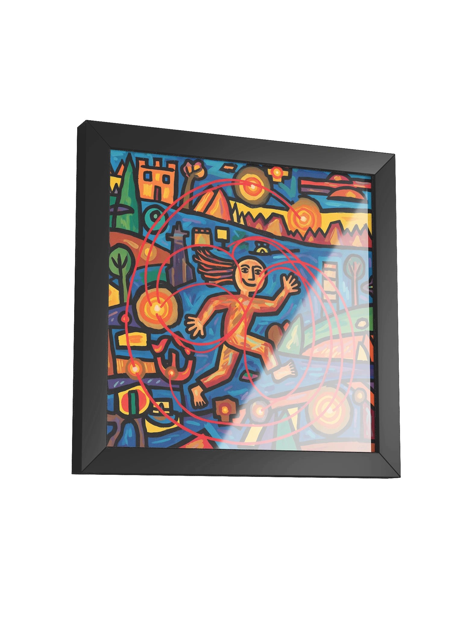 Run the Daily Turmoil – Framed Matte Art Poster product image (4)