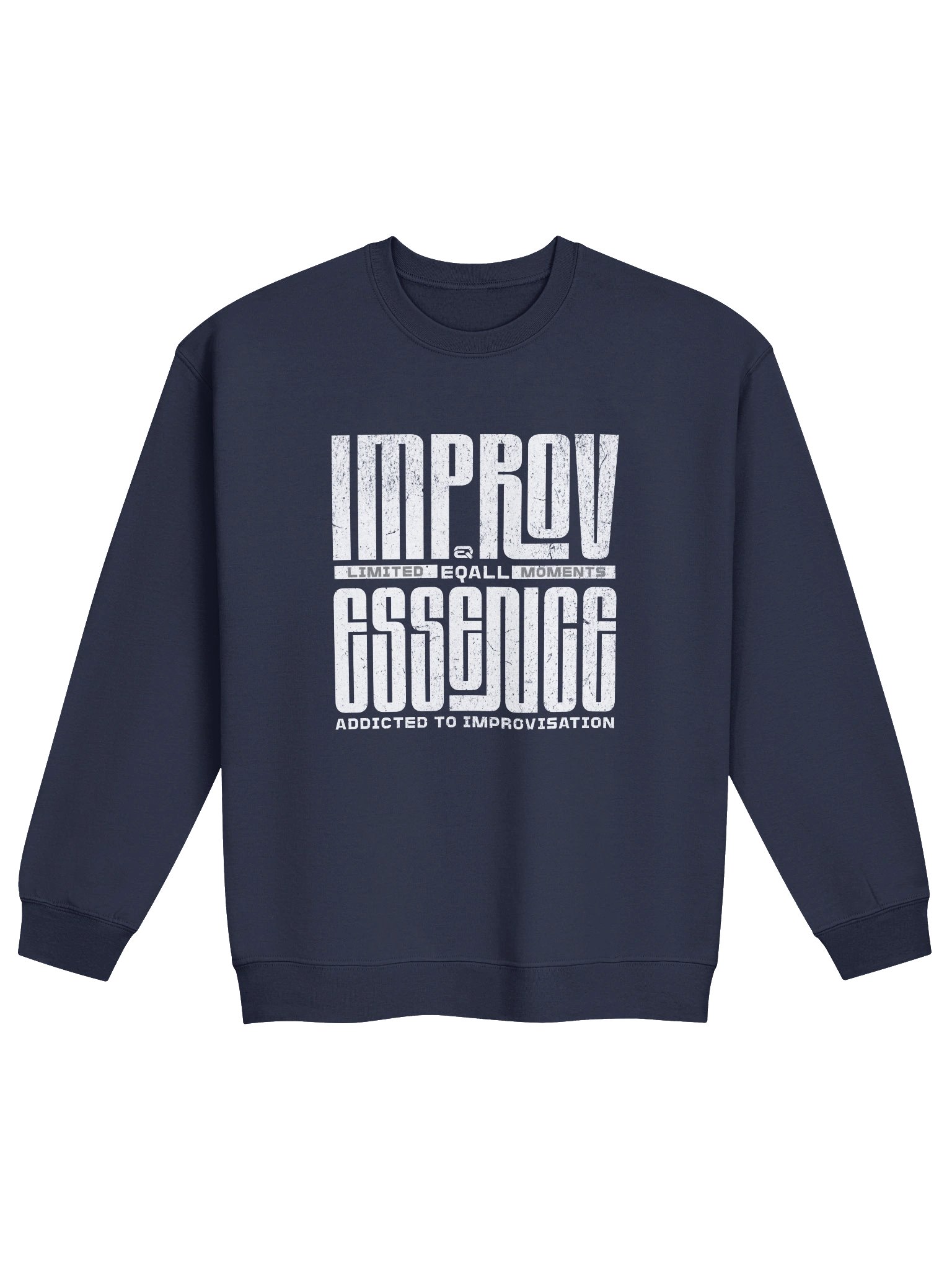 Limited IMPROV Moments Crewneck Gildan Sweatshirt_R3CVR.i mode by EQALL® Essentials_White product image (1)