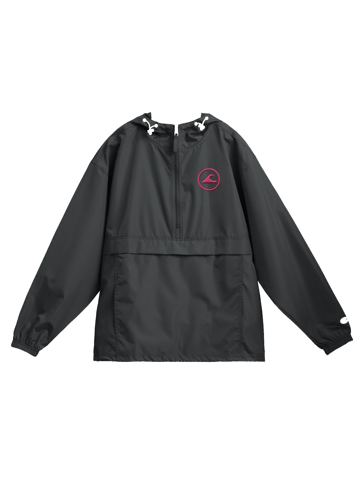 Embroidered Wave Rider Champion Packable Jacket (Flamingo) product image (1)