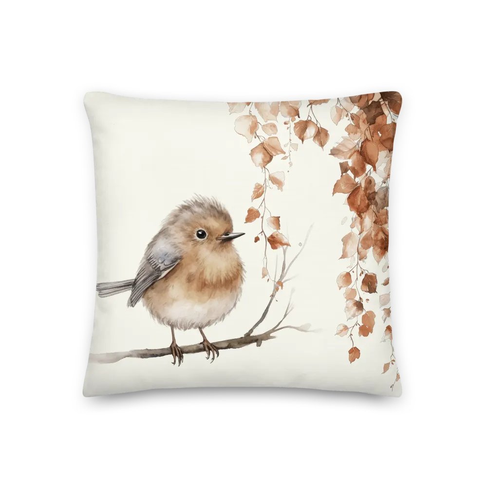 Autumn Perch Decorative Pillow with Robin product image (1)