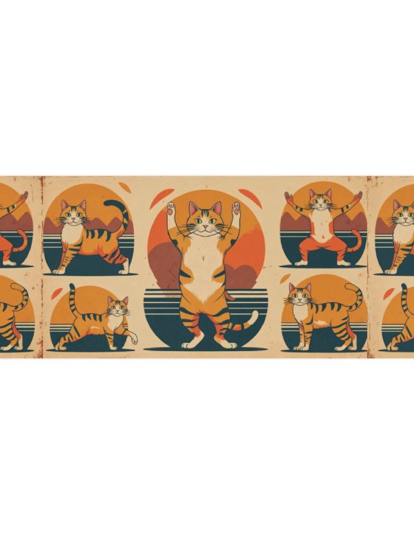 Retro Cats Yoga Mat product image (4)