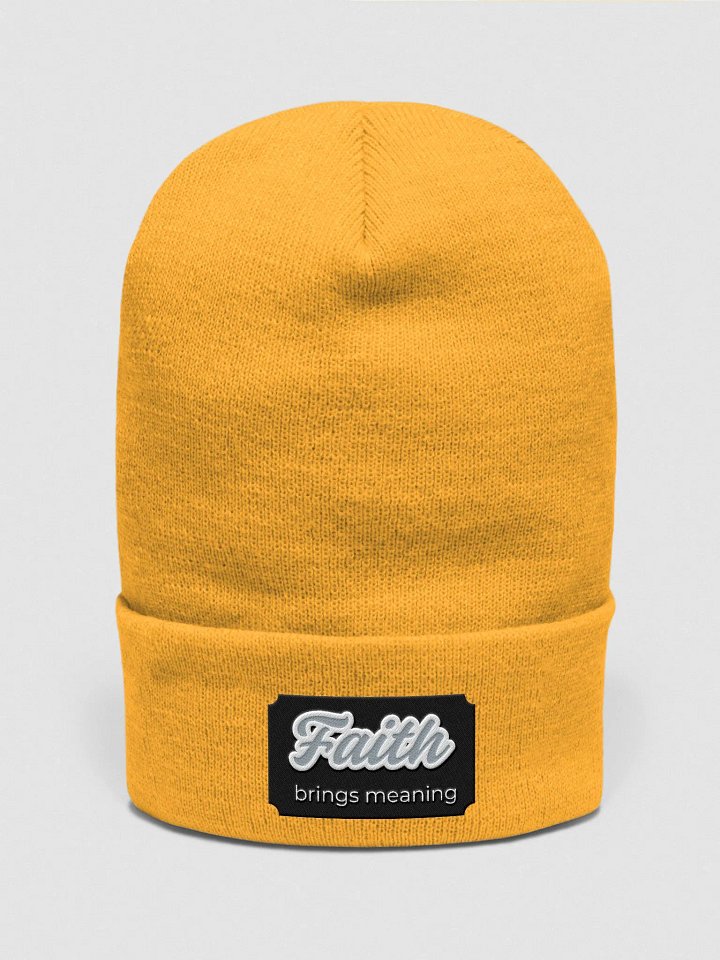 Faith Brings Meaning Embroidered Beanie | Faith brings meaning product image (2)