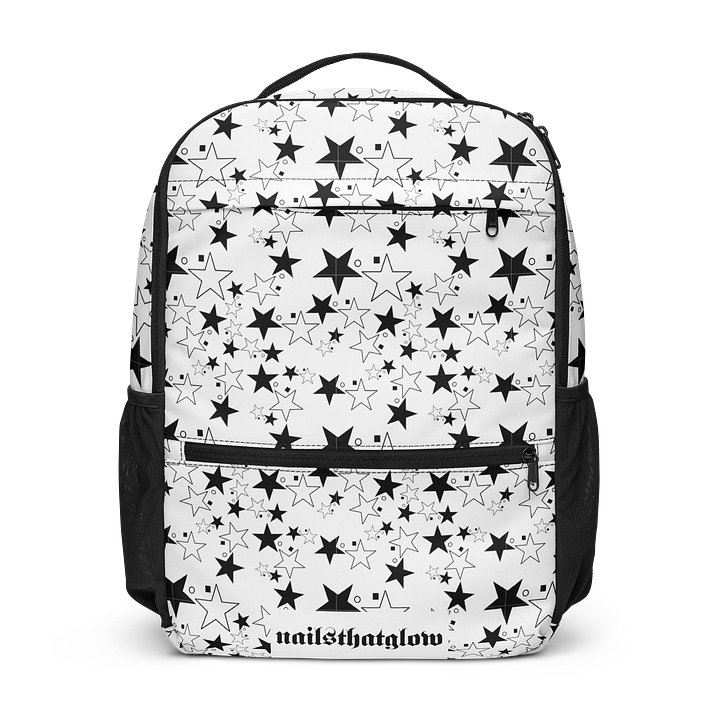 Star Square Circle Star - White - backpack product image (1)