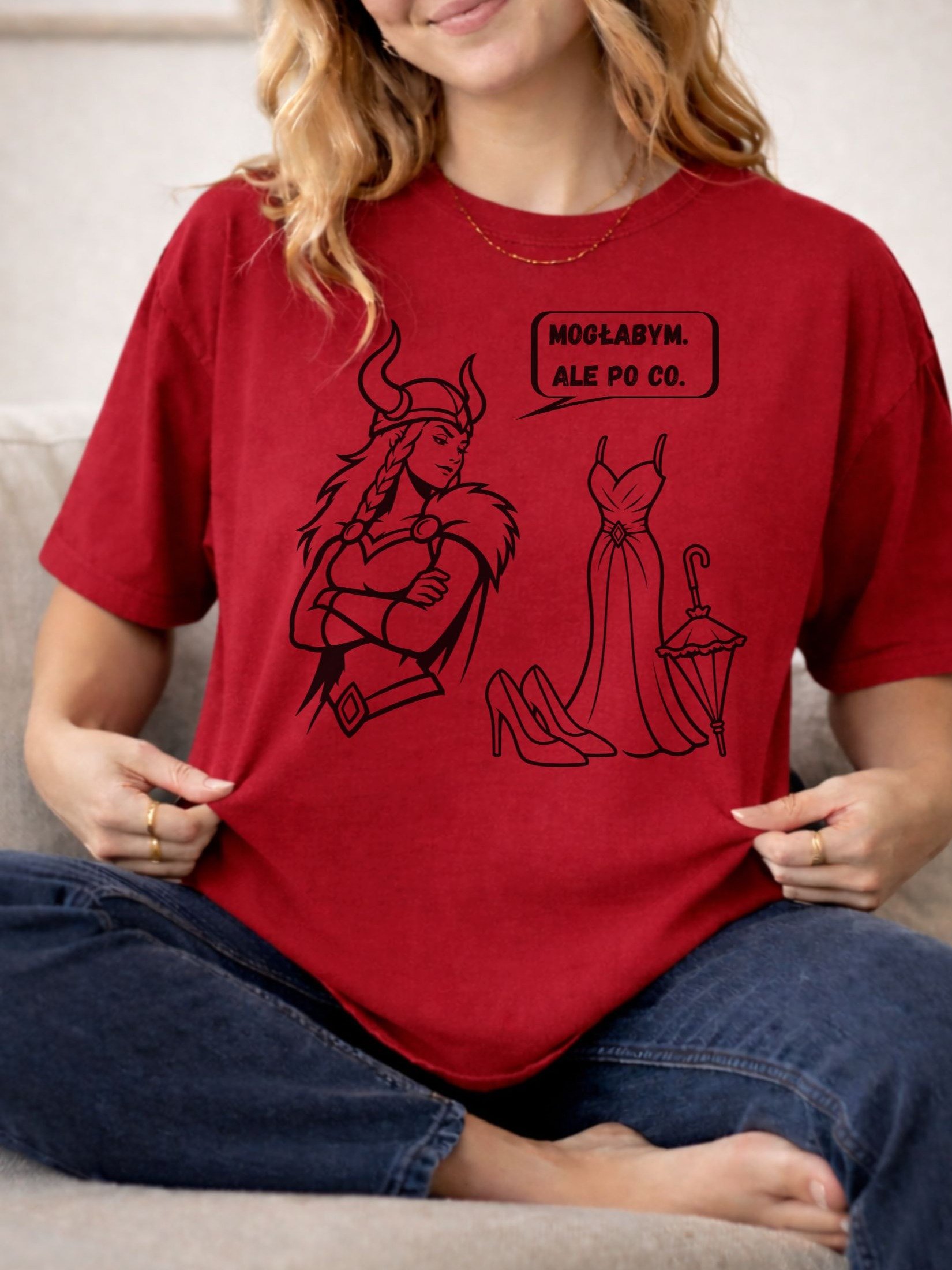Walkiria - mogłabym ale po co - koszulka UNISEX z bawełny organicznej product image (2)
