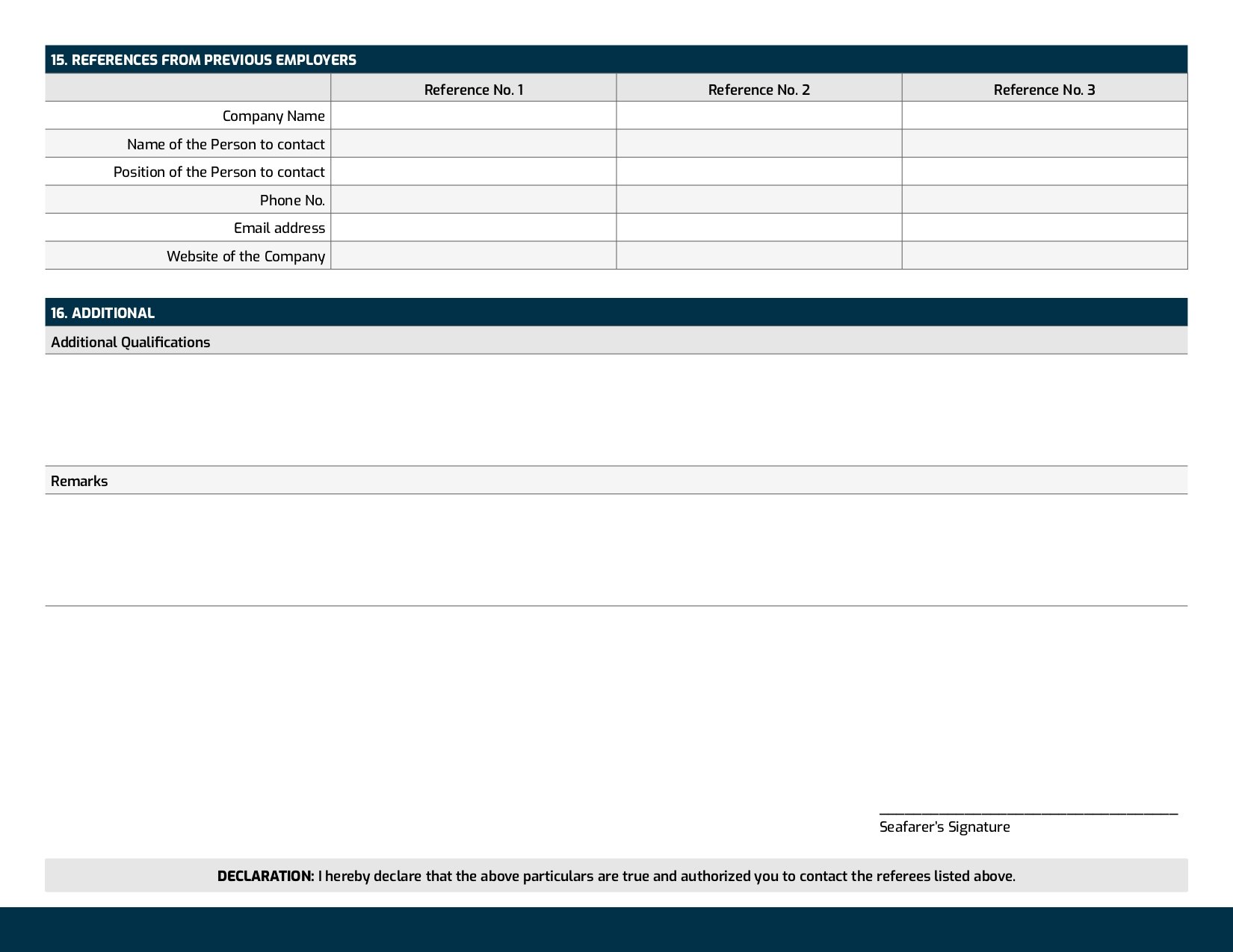 Professional Seafarer CV Template product image (6)