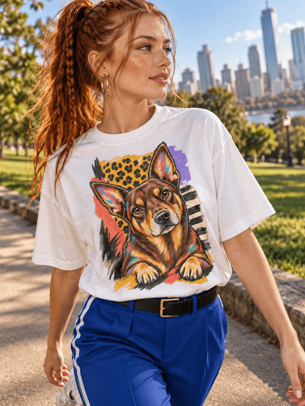 Australian Kelpie Colourful Dog T-Shirt product image (1)