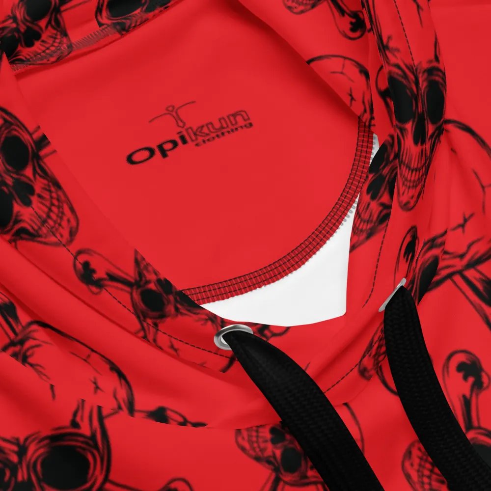 Skull & Bones - Red - All-Over Print Recycled Unisex Hoodie product image (11)