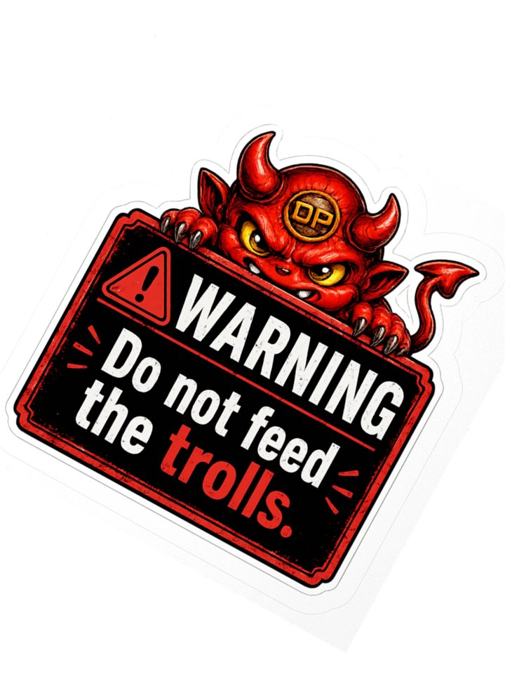Dont be a troll 3" x 3" sticker product image (2)