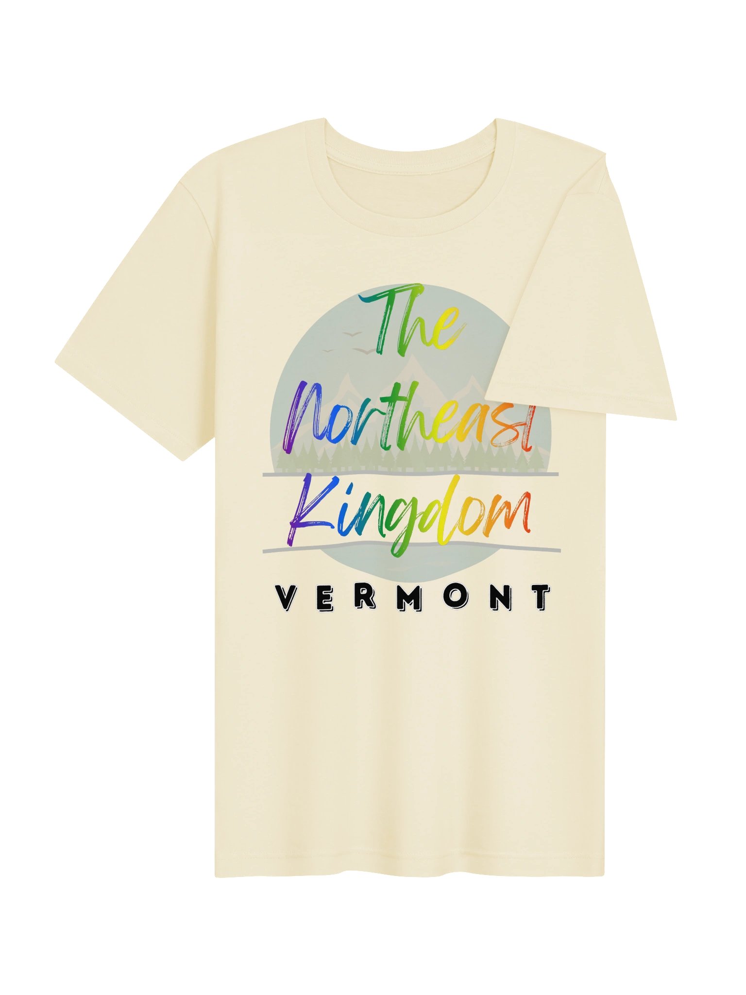Northeast Kingdom Vermont Pride - Colorful LGBTQ+ Mountain Landscape Illustration Tee product image (3)