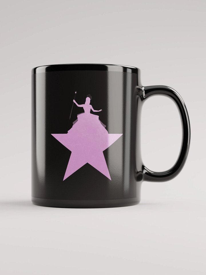 Glinda Star Mug – Black Glossy – Wicked Musical × Hamilton Iconic Mashup product image (1)