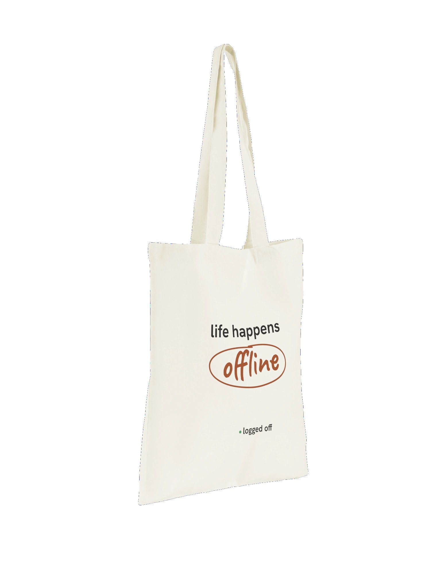 life happens offline tote bag product image (3)