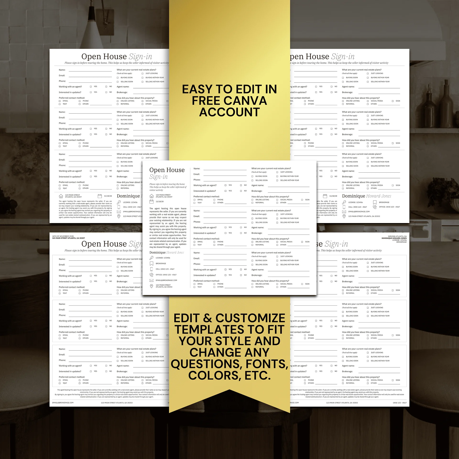 Real Estate Open House Sign-In Value Pack product image (6)