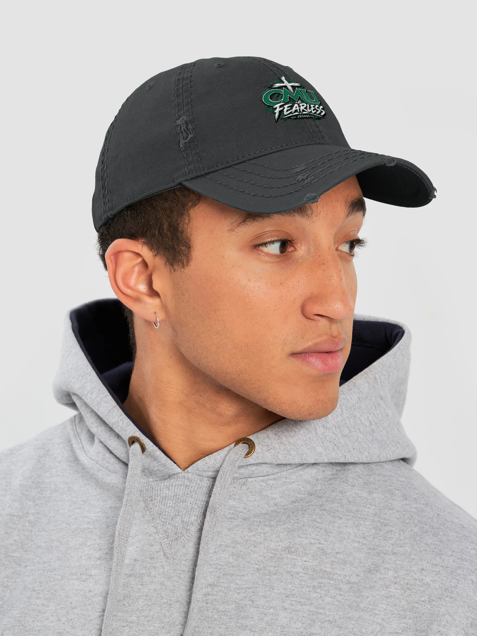 CMU Fearless Joshua 1:9 Distressed Dad Hat product image (7)