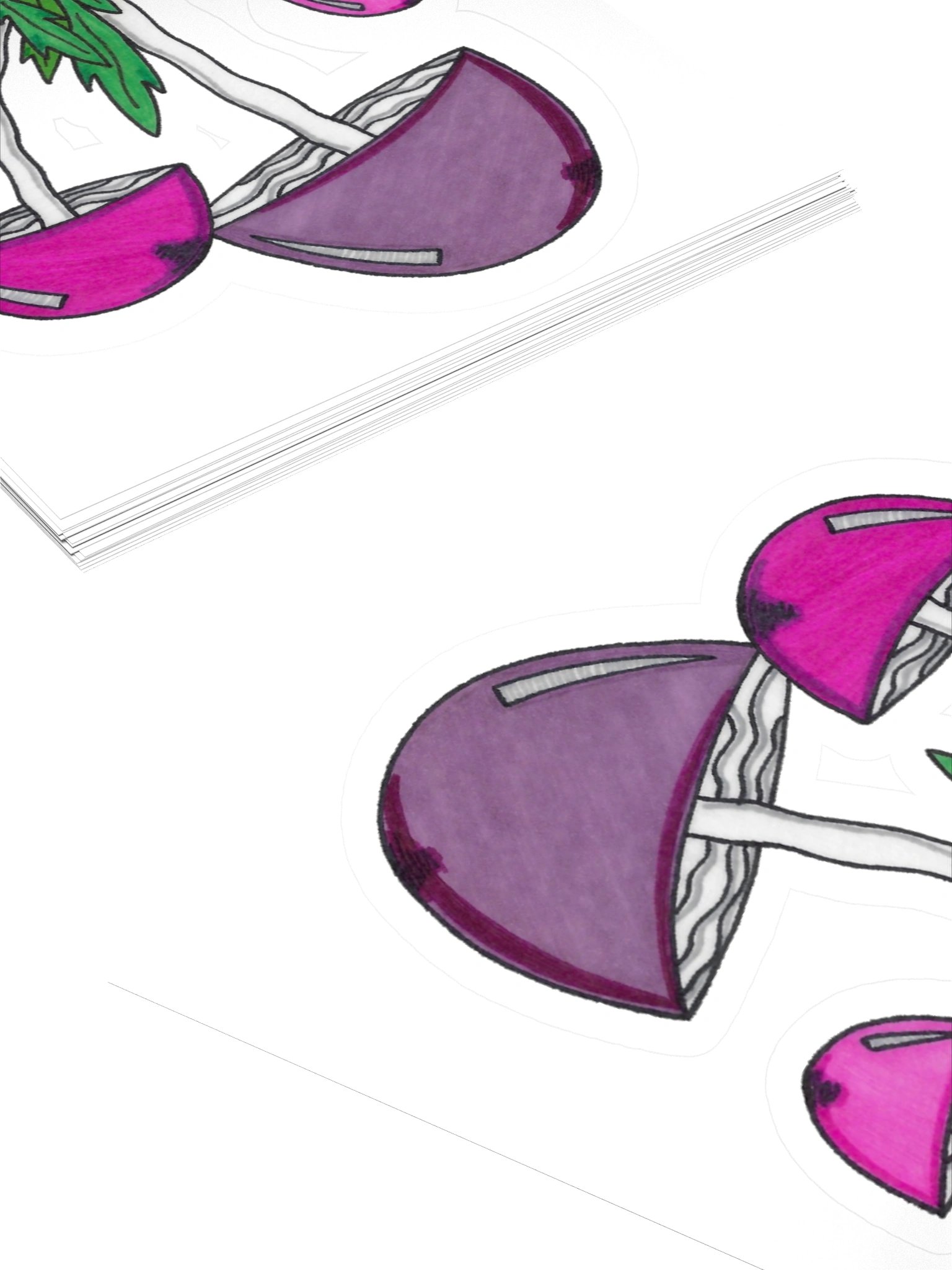 Purple Mushrooms Sticker product image (4)