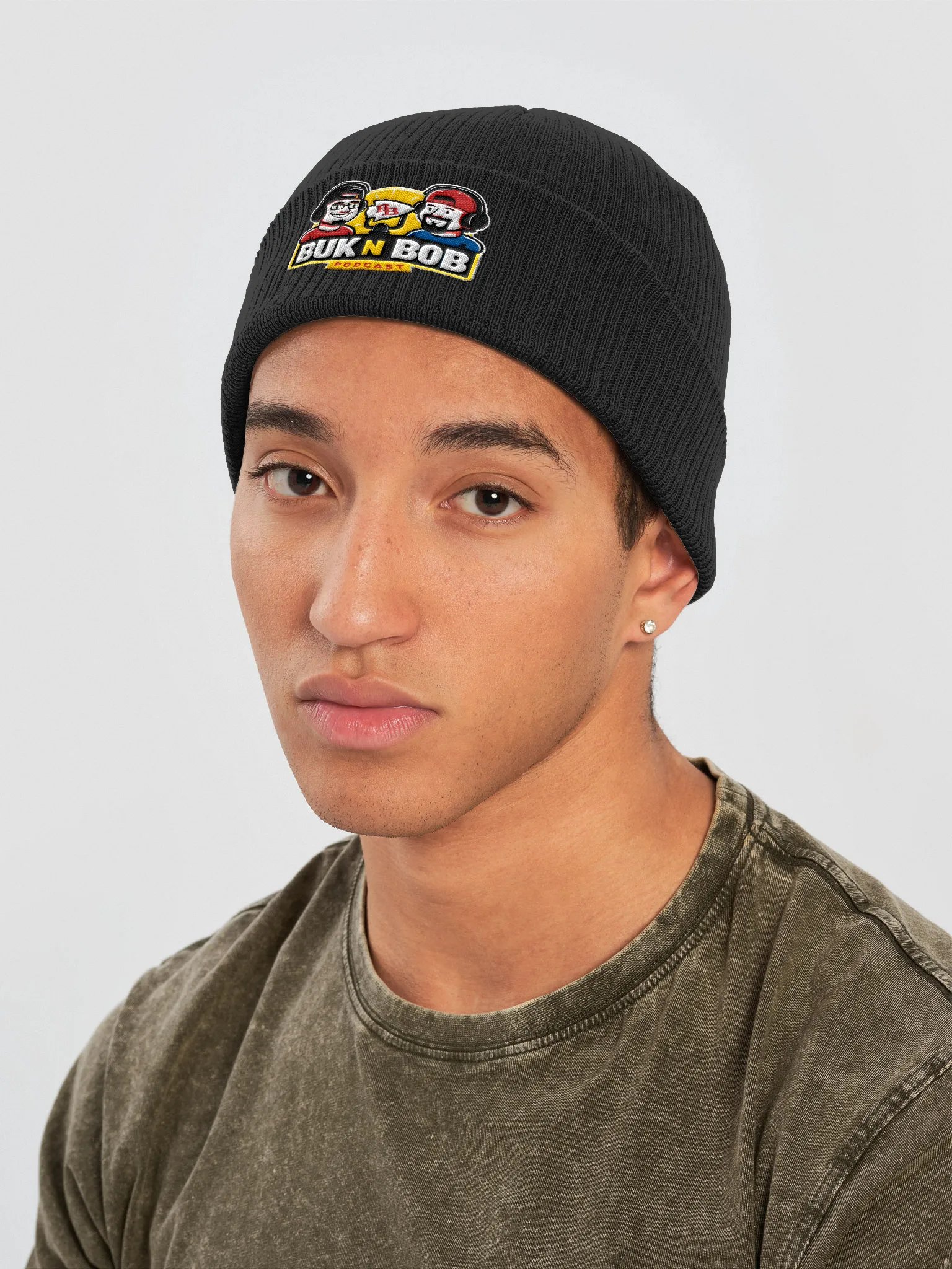 Buk N Bob Podcast Logo Ribbed Beanie product image (11)