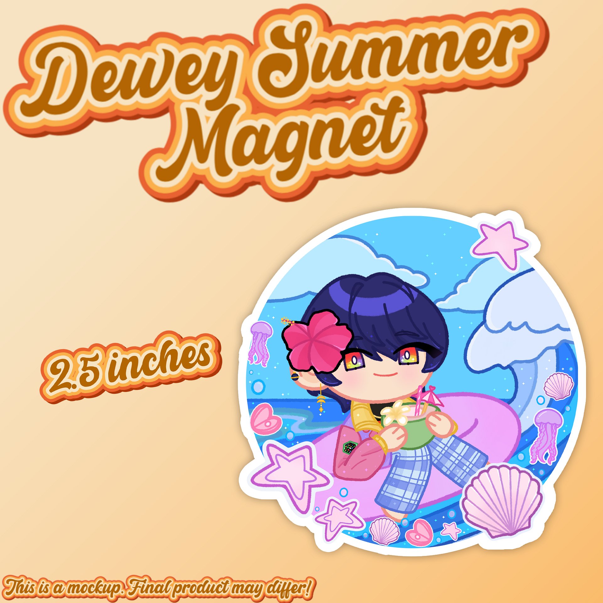 Dewey Summer Magnet product image (1)