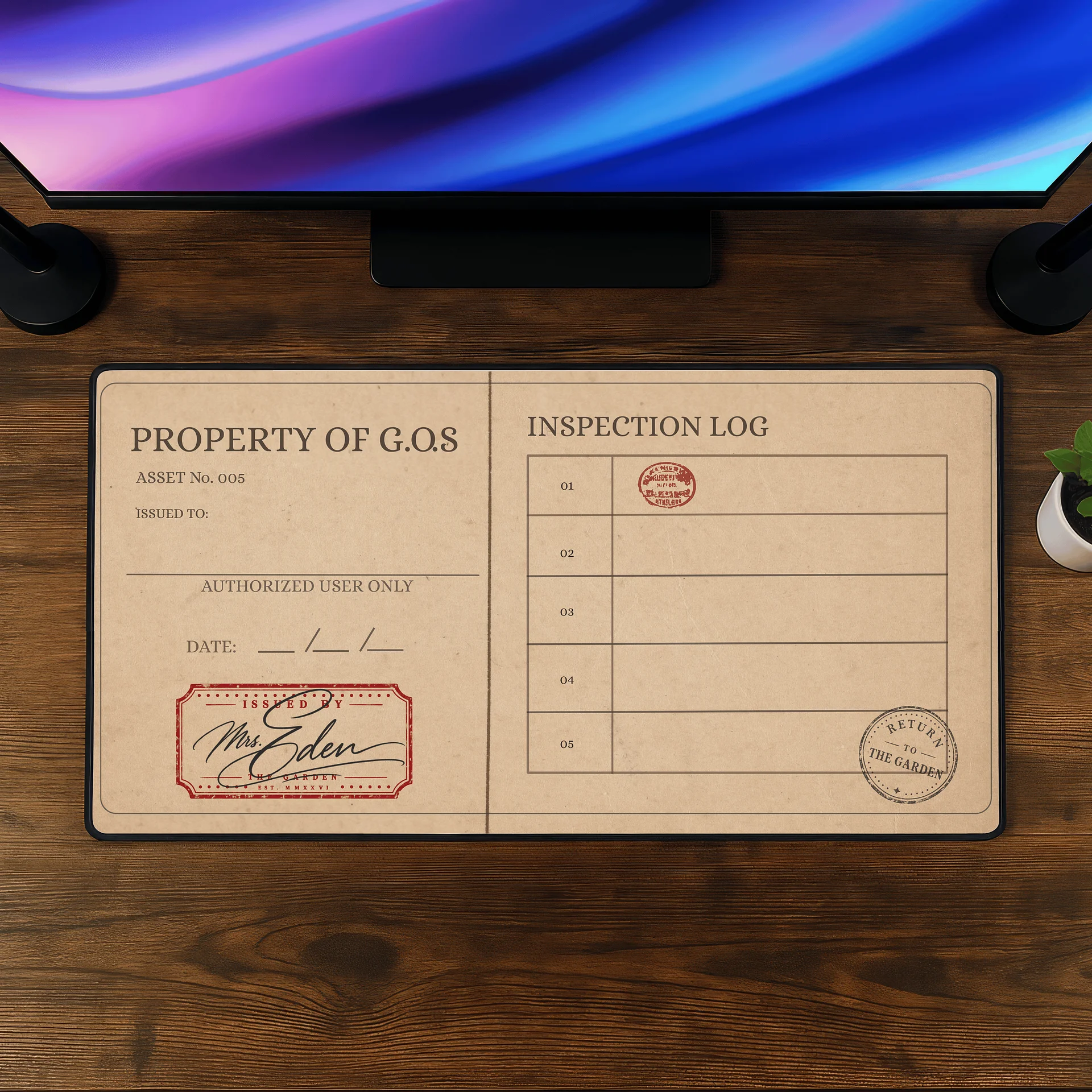 Inspection Log Desk Mat product image (2)
