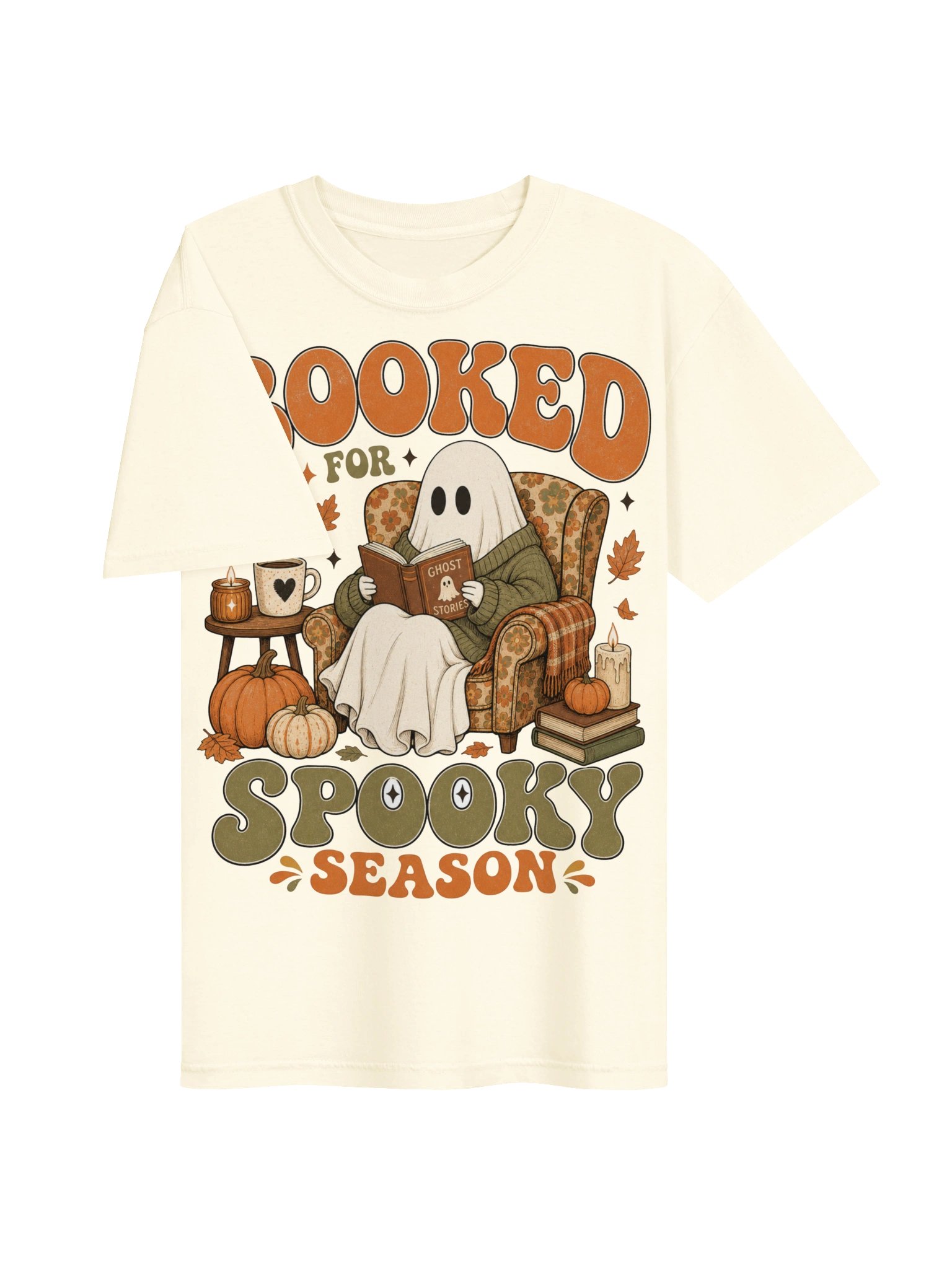 Booked for Spooky Season Ghost Tee product image (39)