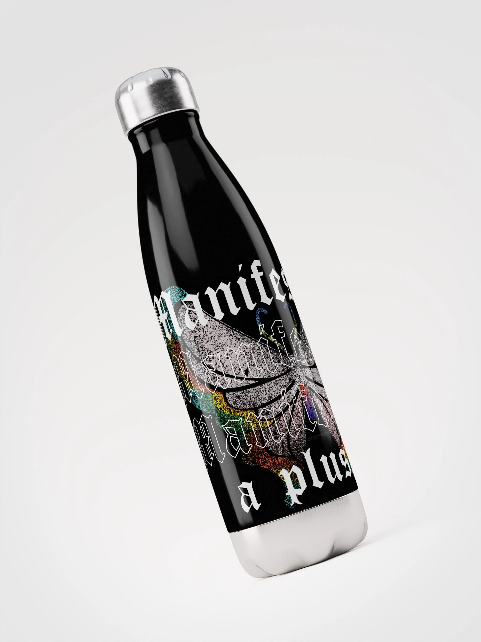 Manifesting a Plushie Stainless Steel Water Bottle - Grunge Butterfly Edition product image (4)
