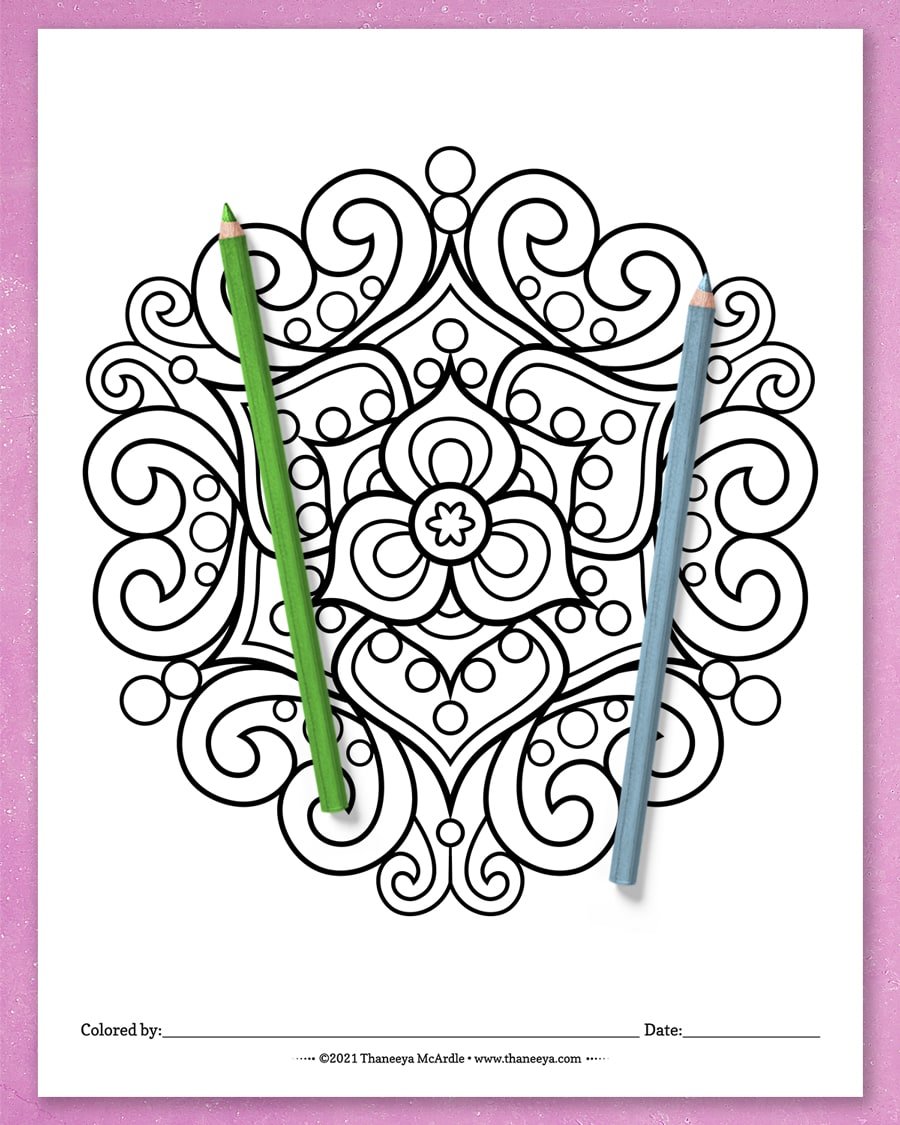Easy Mandala Coloring Pages product image (12)