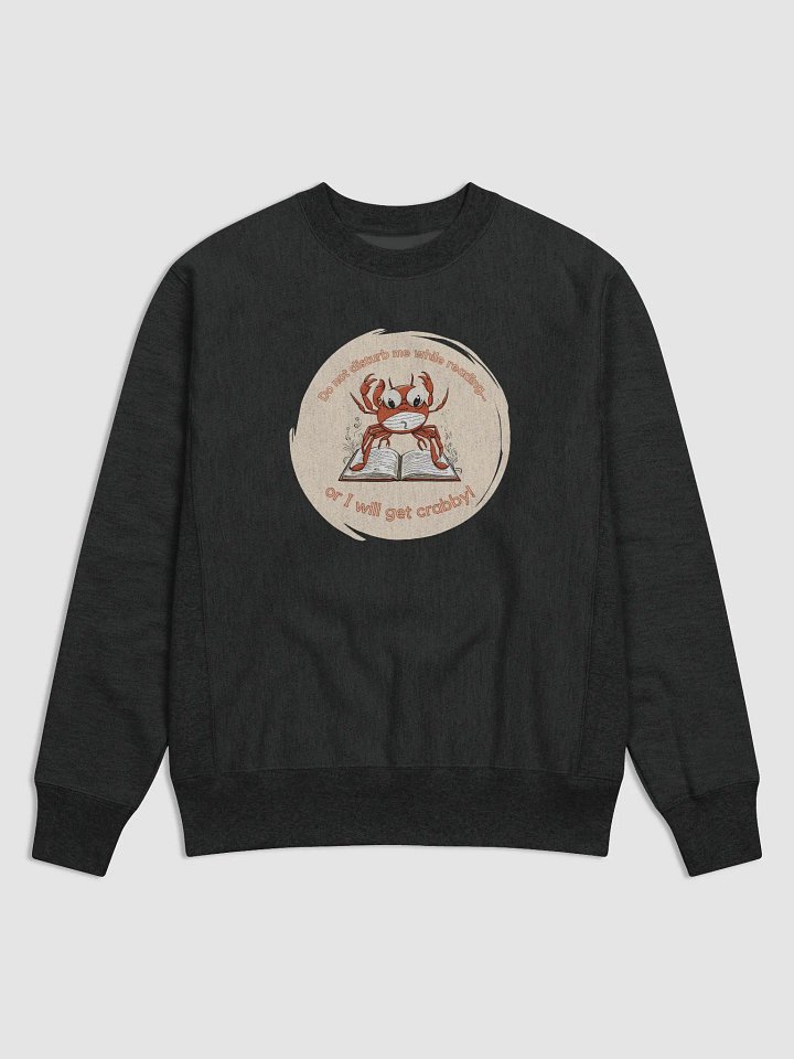 Do not disturb me while reading crab sweatshirt product image (1)