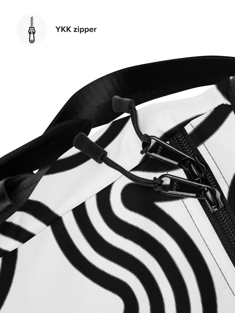Monochrome Waves Duffel Bag product image (6)