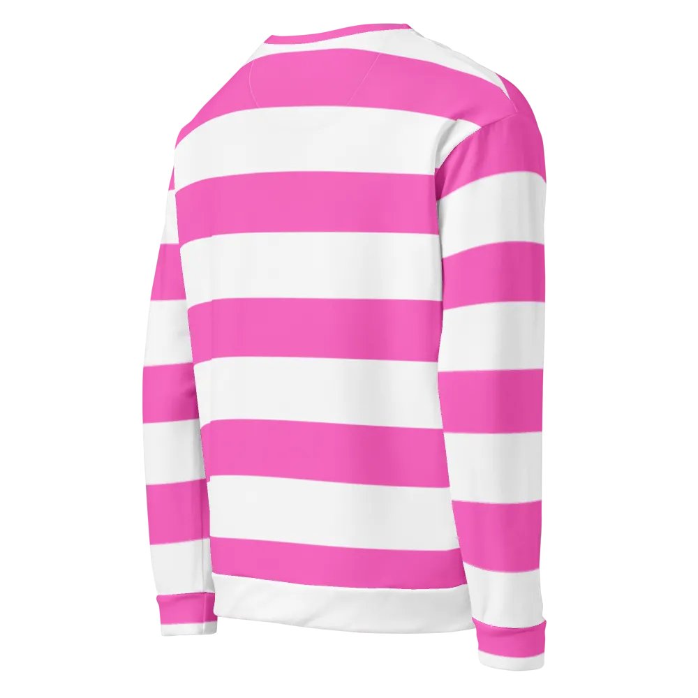 Pink and White Striped Sweatshirt product image (4)