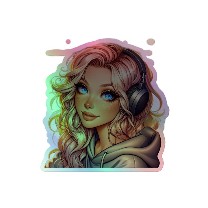 Lizzie holographic sticker product image (2)