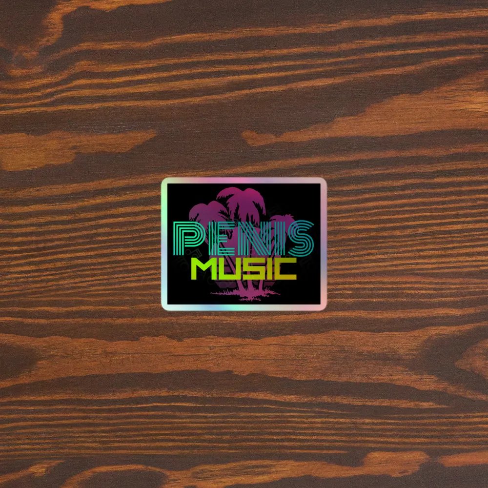 Penis Music holographic stickers product image (4)