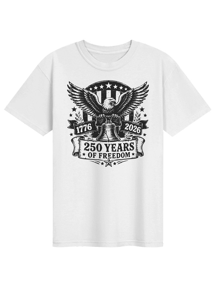 America 250 Eagle T-Shirt | Black & White 1776–2026 Patriotic Tee product image (8)