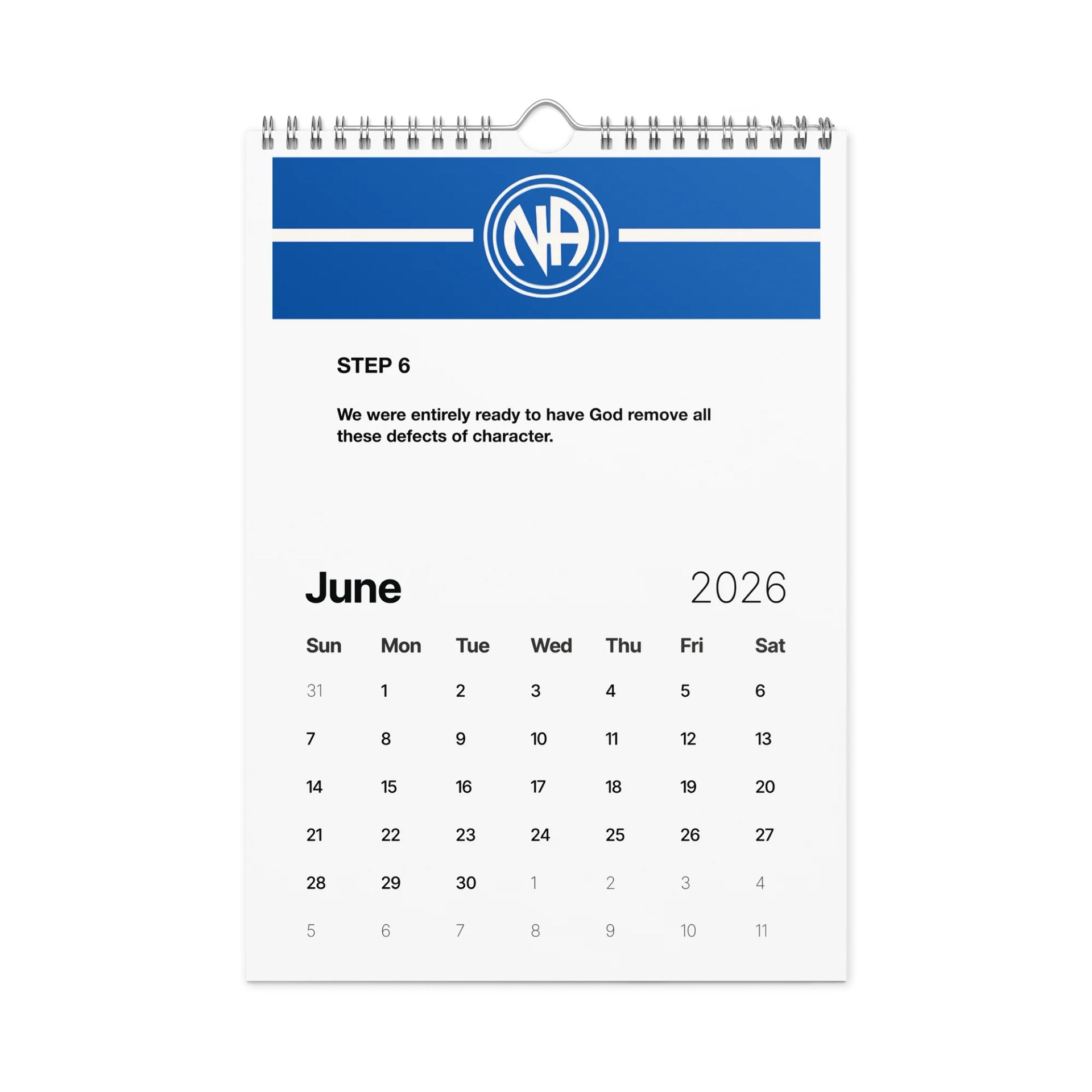 NA Basic Wall Calendar 2026 – Narcotics Anonymous Monthly Calendar for Planning & Recovery product image (7)