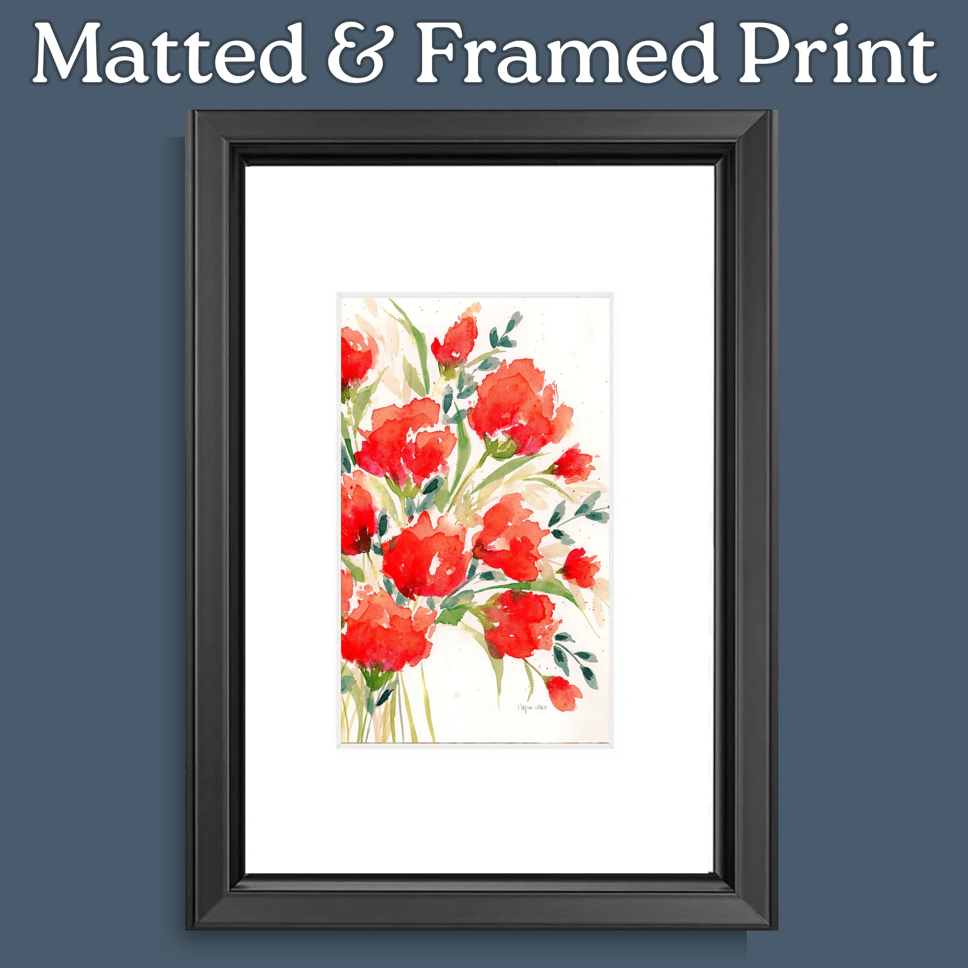 Floral Watercolor Print - Ruby Red Dance product image (10)