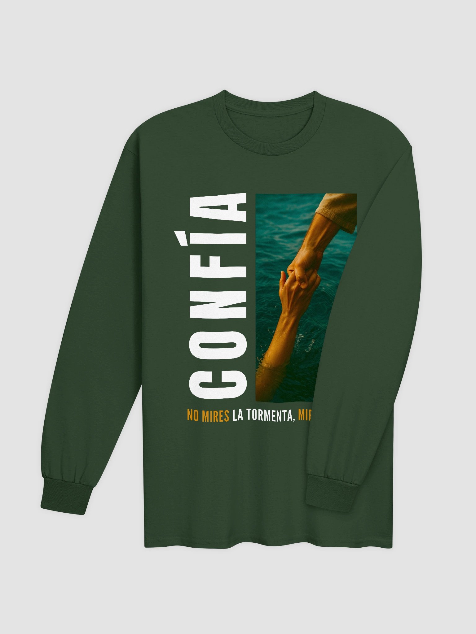 Camiseta Unisex Manga Larga | Confía, no mires la tormenta product image (4)