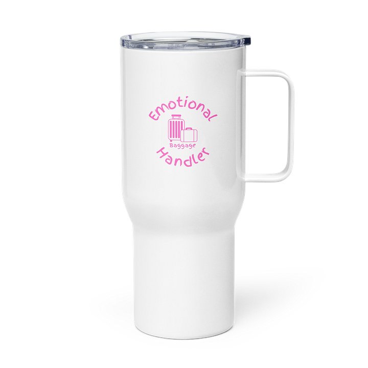 Emotional Baggage Handler 25 oz or 40oz Tumbler-White and Pink product image (1)