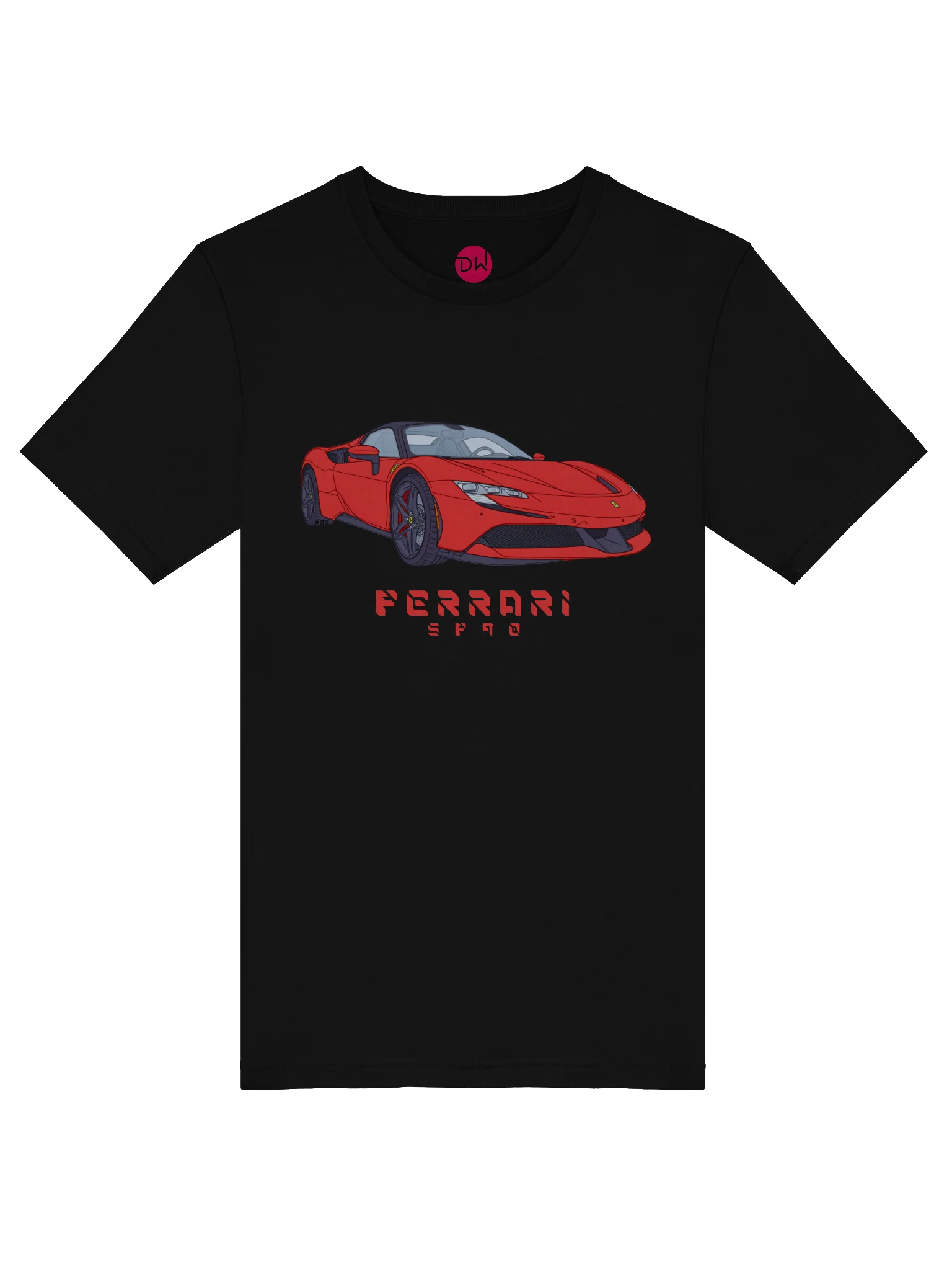 Rosso Corsa Ferrari SF90 Shirt (Retro, Sketch, Silhouette) product image (38)
