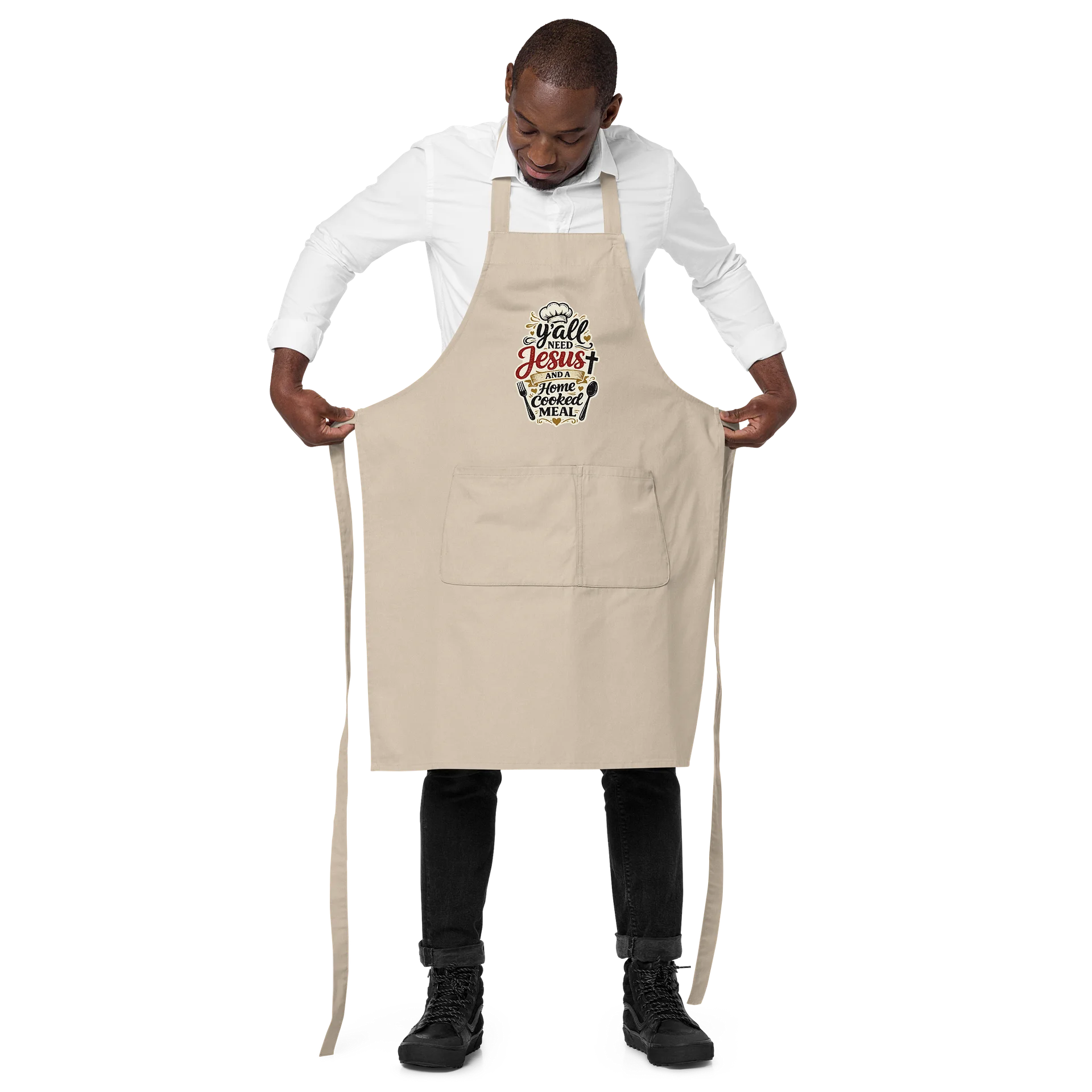 Yall Need Jesus and a Good a Good Meal -Apron product image (2)