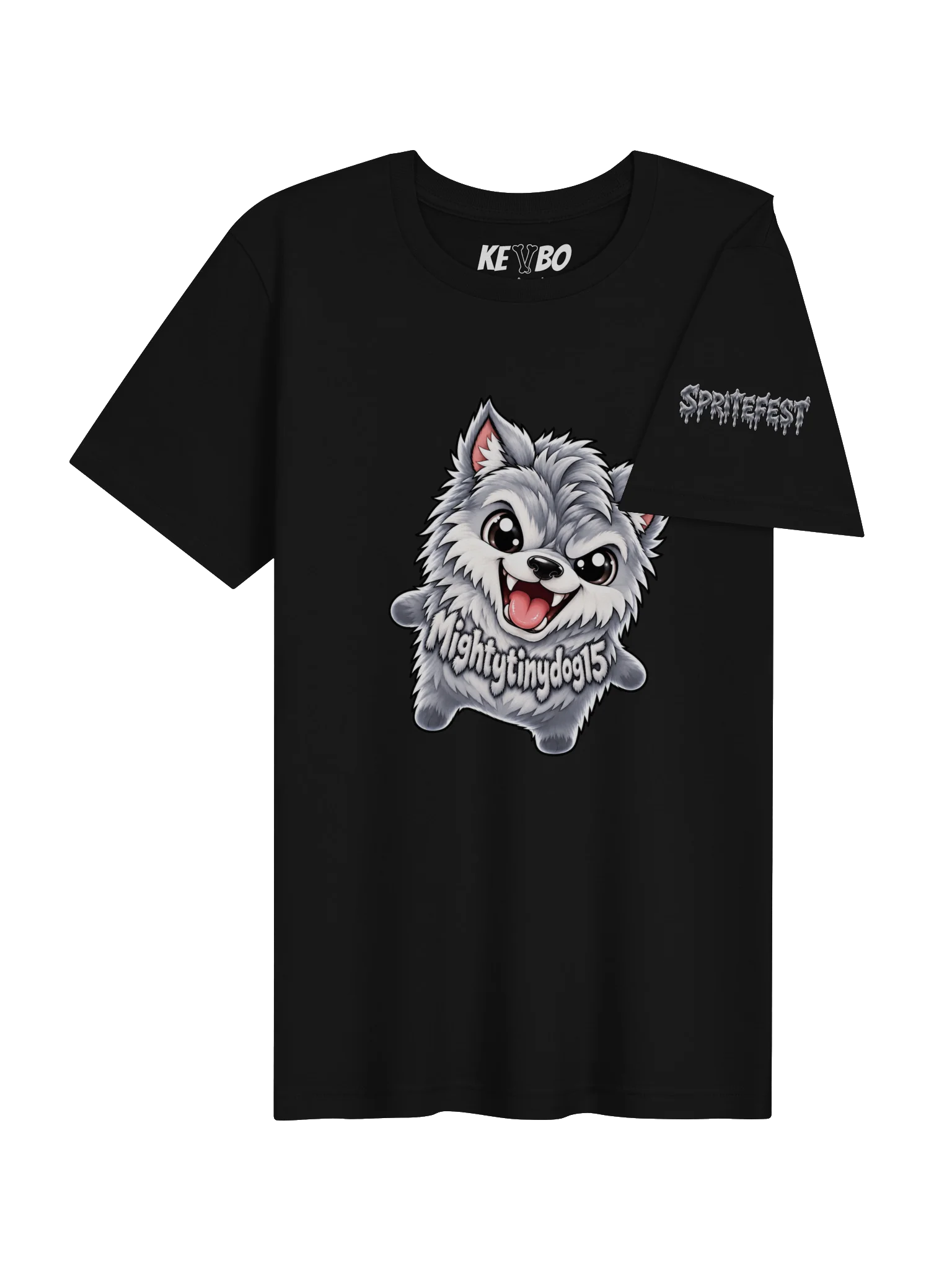 SPRITEFEST "Friendly Wolf" Black ADULT T-Shirt product image (4)