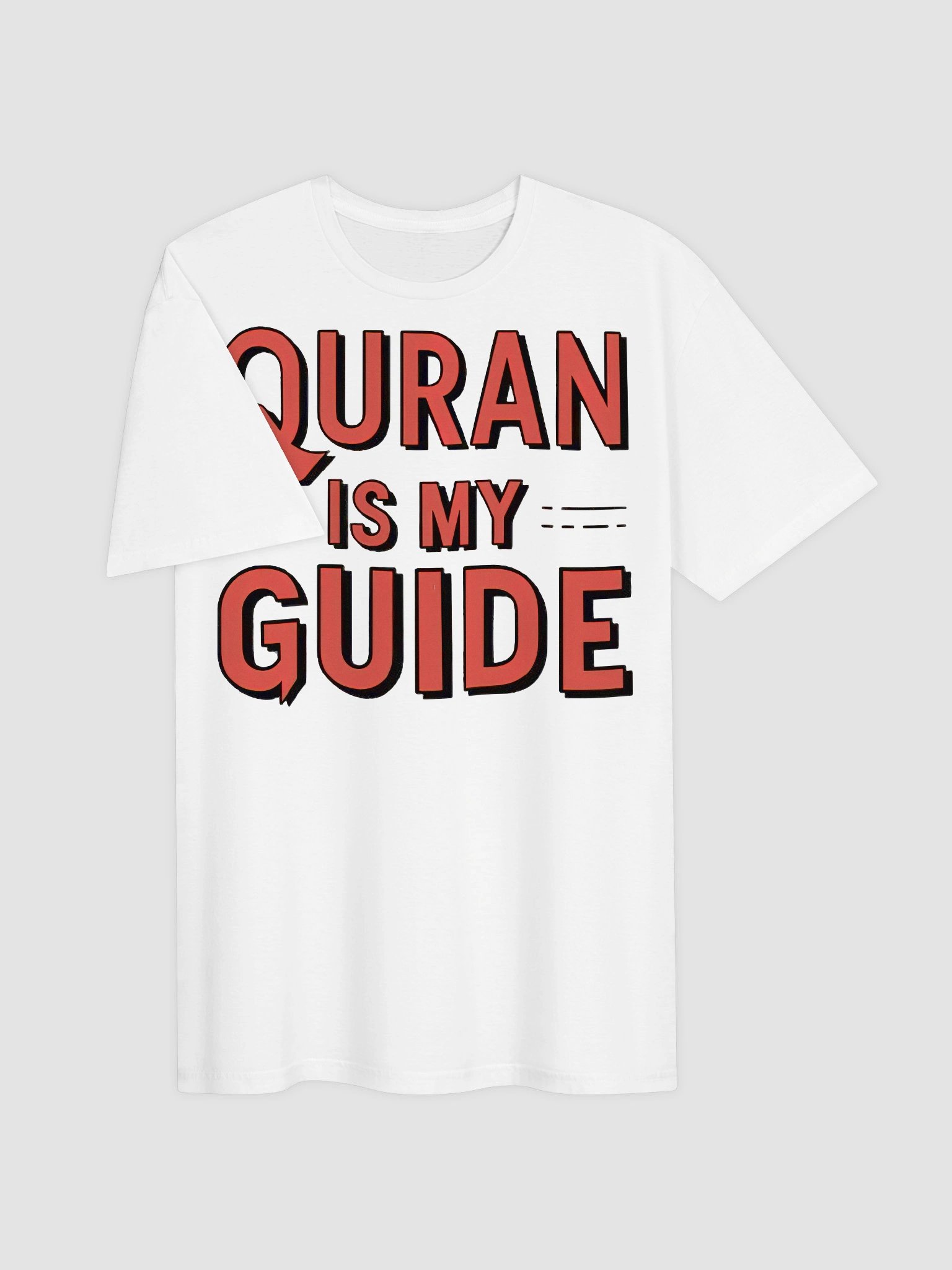 Quran Is My Guide T-Shirt | Bold Islamic Statement Tee | Vintage Muslim Streetwear product image (3)