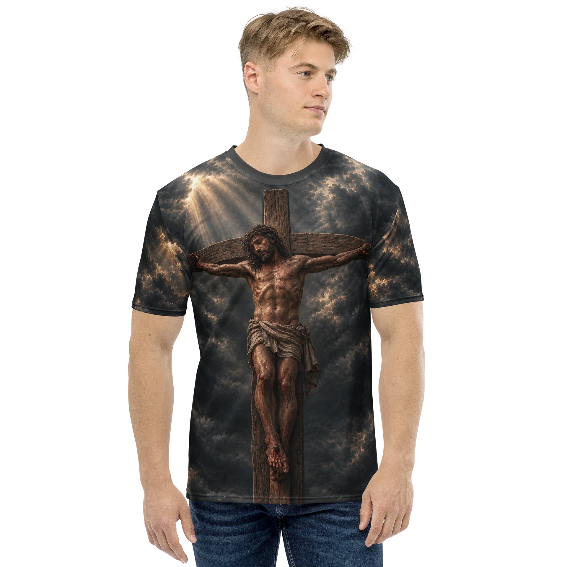 IT IS FINISHED — Christ on the Cross All-Over Tee product image (1)